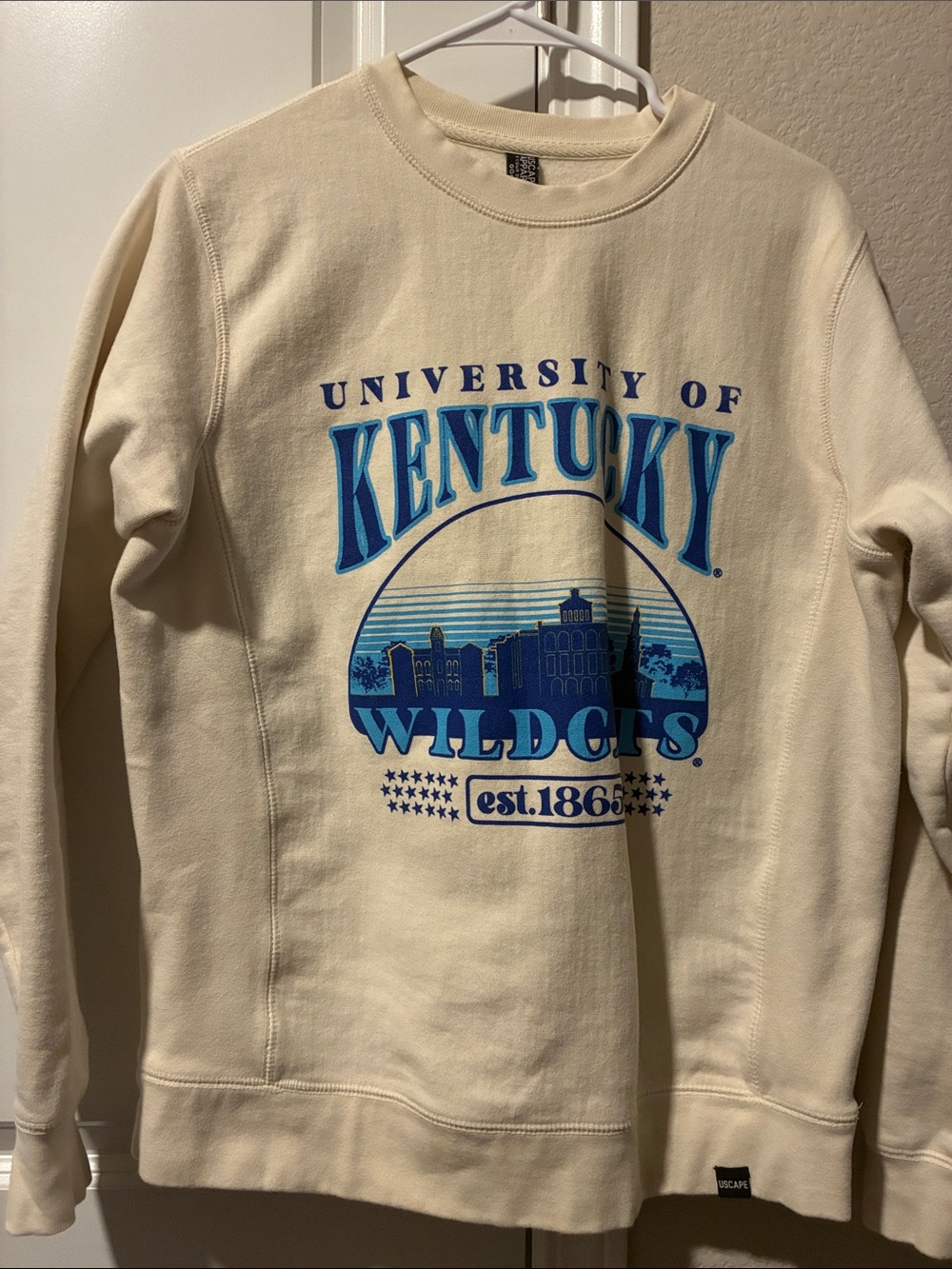 University of Kentucky Cream Graphic Crewneck Sweatshirt